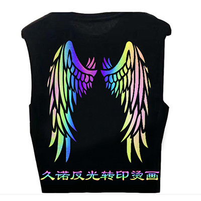 Colorful reflective hot stamping clothing label free proofing