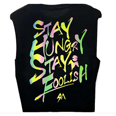 Colorful reflective hot stamping clothing label free proofing图片5