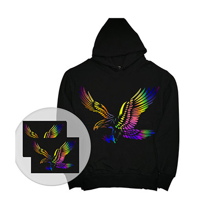 Colorful reflective hot stamping clothing label free proofing图片6