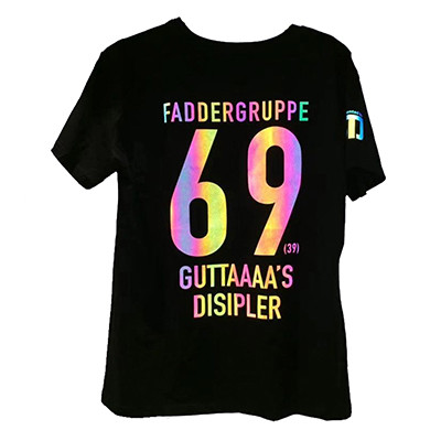 Colorful reflective hot stamping clothing label free proofing图片7