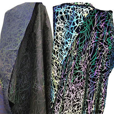 Various reflective printed fabrics