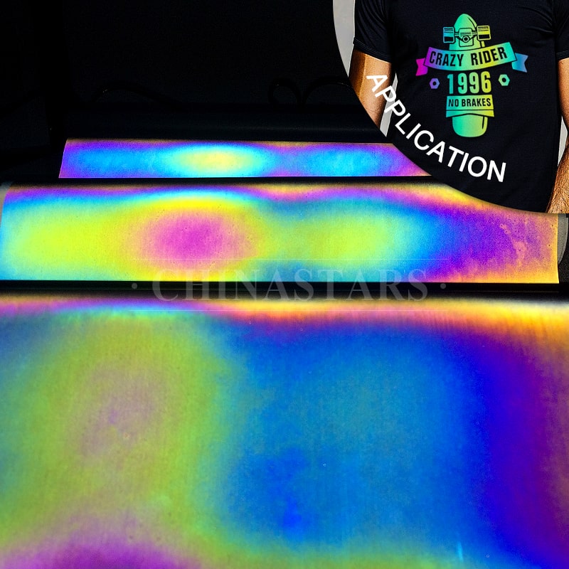 Colorful reflective hot stickers