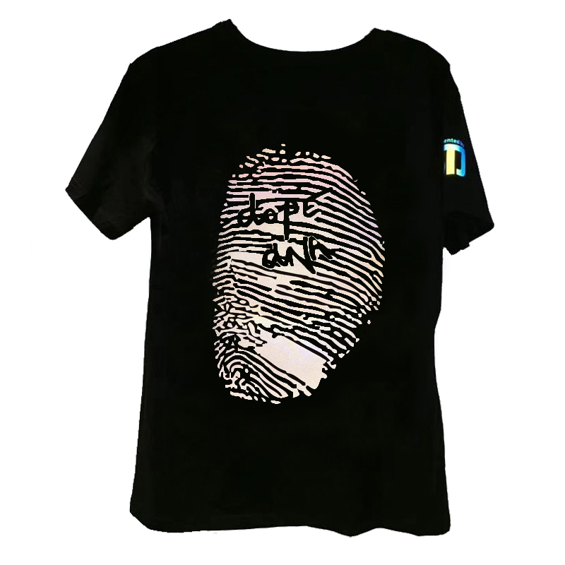 Clothing reflective printing, bright silver, white after reflection, super bright at night