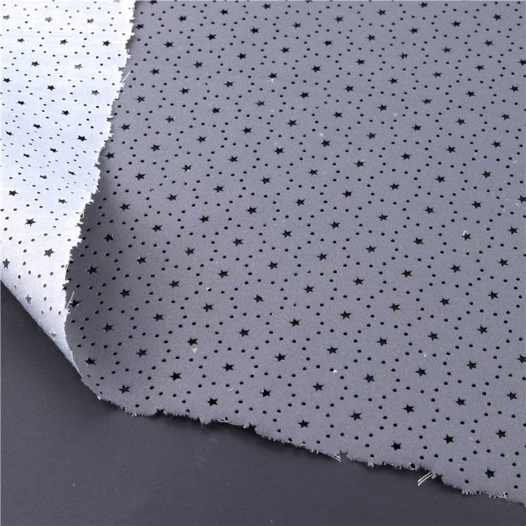 Perforating and hollowing out of reflective cloth bright silver bright reflective material punching pattern图片3
