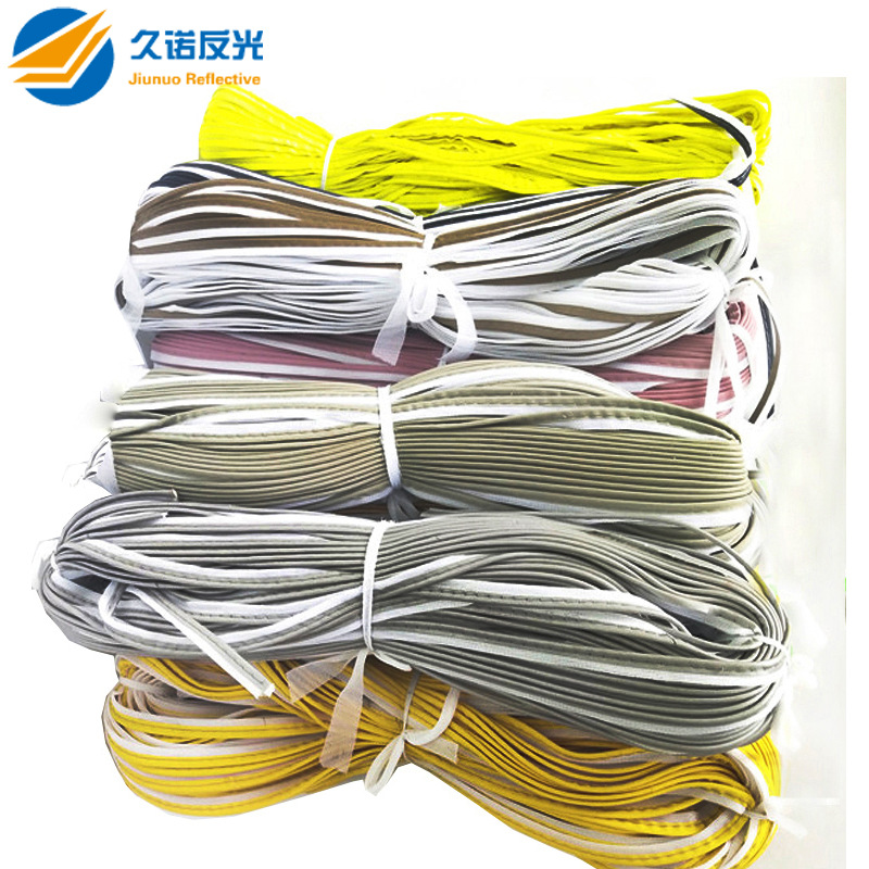 Color reflective piping strip