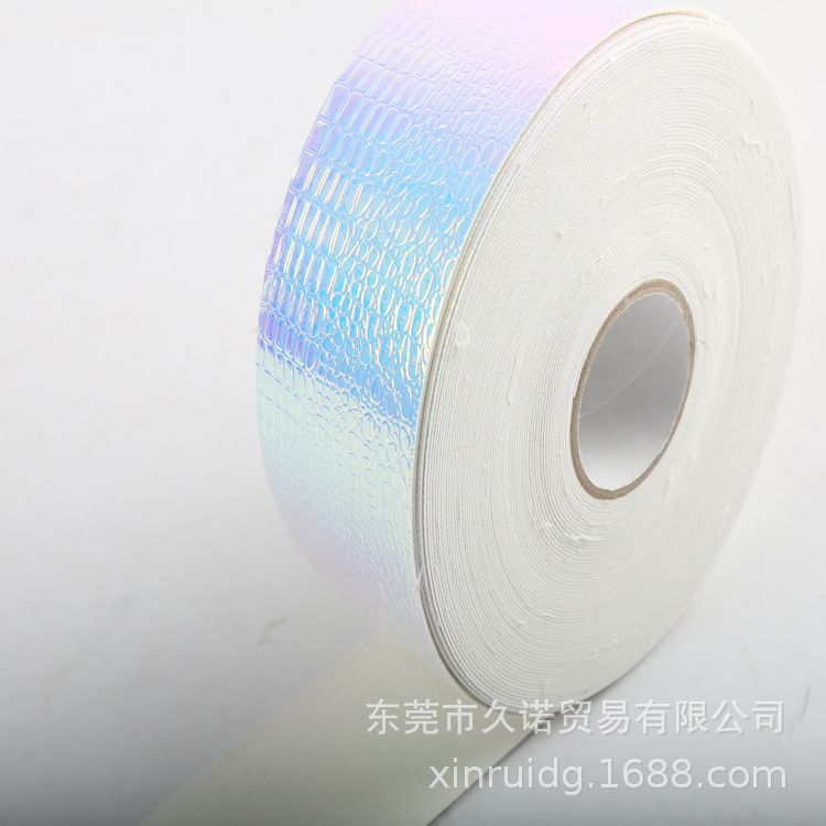 Laser magic color reflective PU leather图片2
