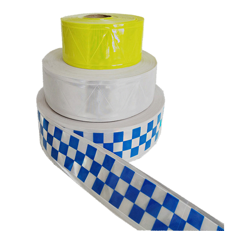 Blue checkered reflective lattice band