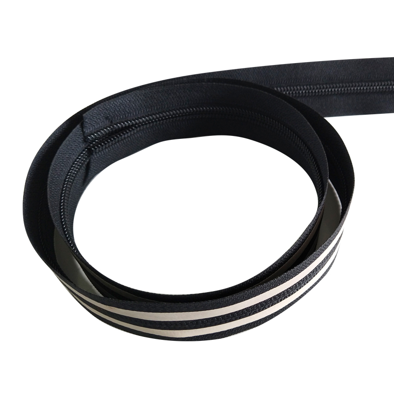 5# waterproof reflective zipper bright silver reflective图片4
