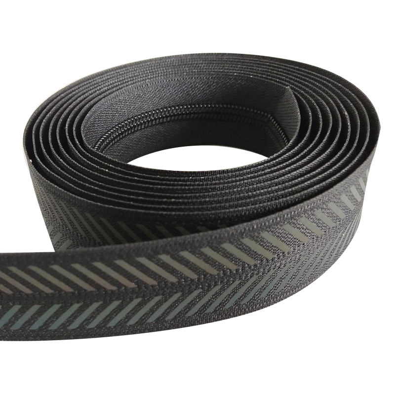 Diagonal stripe colorful reflective zipper图片2