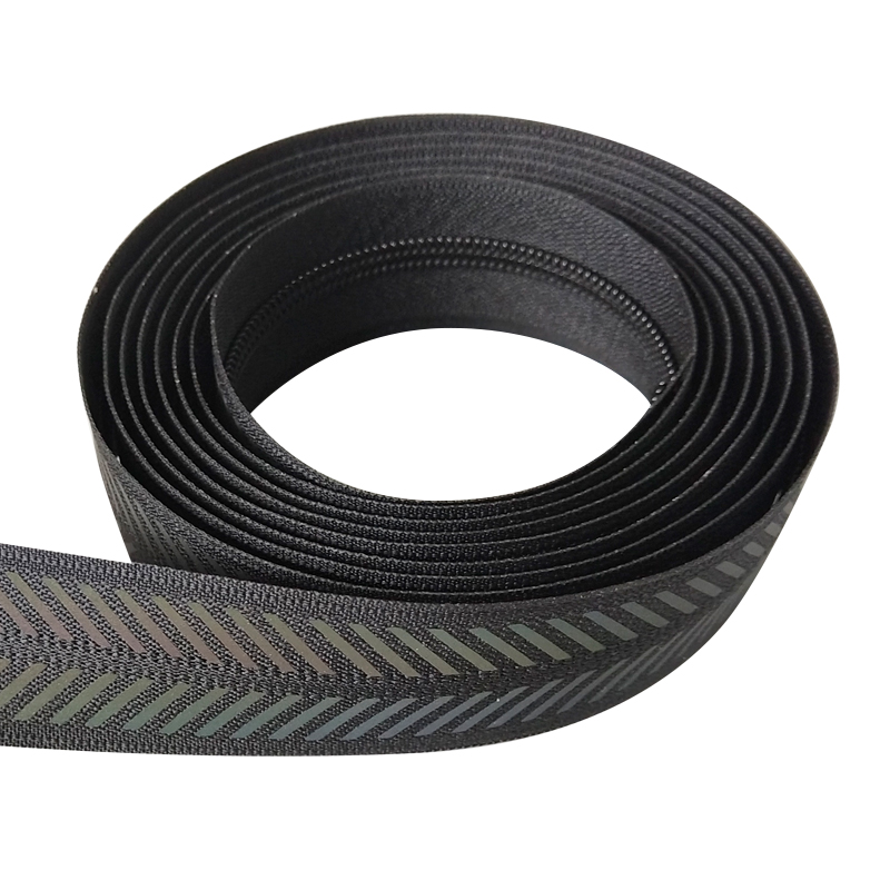 Diagonal stripe colorful reflective zipper图片3