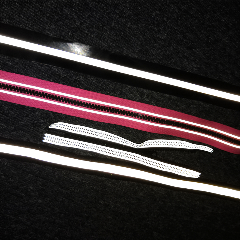 Custom colorful reflective zipper reflective graphic图片2