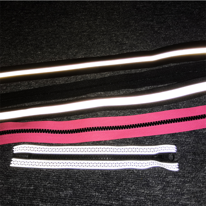 Custom colorful reflective zipper reflective graphic图片3