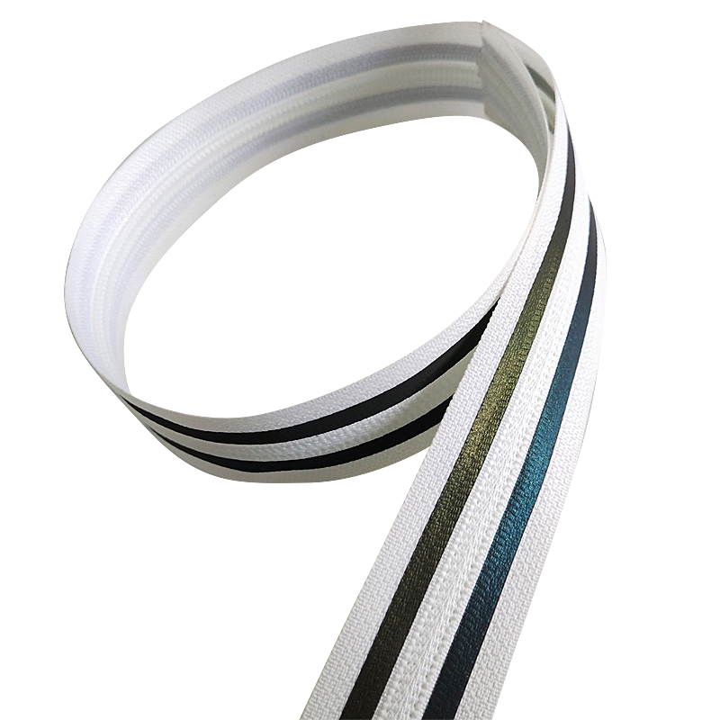 5# white reflective zipper colorful reflective
