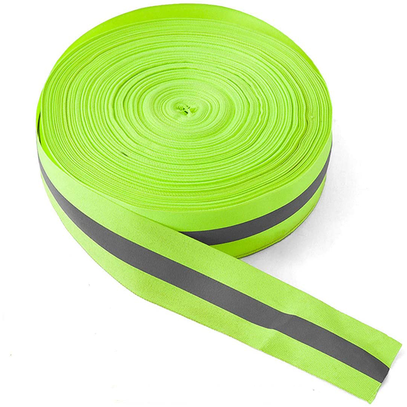 5cm polyester reflective webbing (fluorescent orange red black)图片3