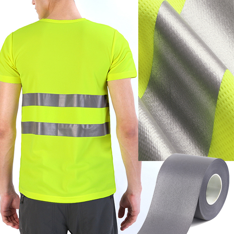 Bright silver reflective hot film elastic