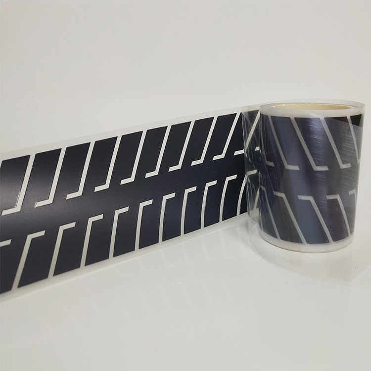 Reflective thermal film oblique stripe pattern custom 5cm reflective stripe lettering thermal film engraving washable图片3